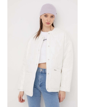 Tommy Jeans kurtka damska kolor biały przejściowa oversize DW0DW17235