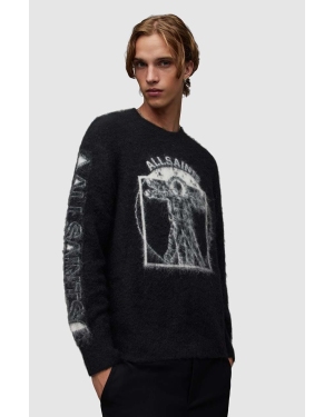 AllSaints sweter z wełną Insignia kolor czarny ciepły