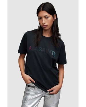 AllSaints t-shirt bawełniany Shadow damski kolor czarny