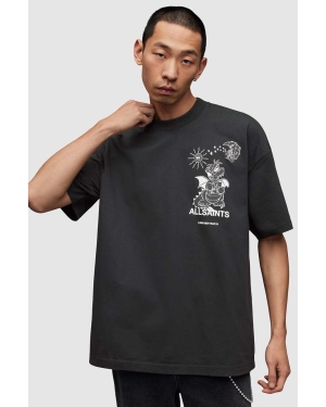 AllSaints t-shirt bawełniany Serenade męski kolor czarny z nadrukiem