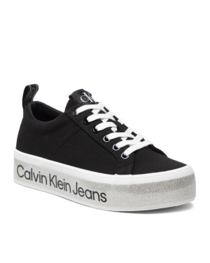 Calvin Klein Jeans Sneakersy Flatform Vulcanized 3 YW0YW00491 Czarny