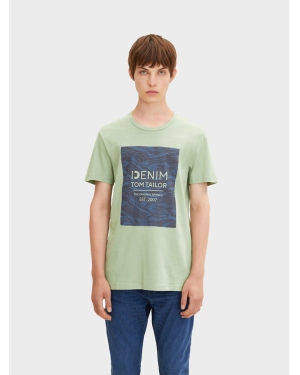Tom Tailor Denim T-Shirt 1033036 Zielony Regular Fit