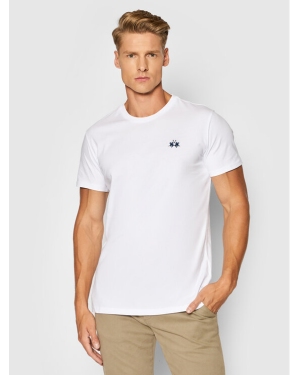La Martina T-Shirt CCMR04 JS206 Biały Regular Fit