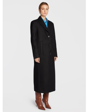 Remain Płaszcz wełniany Boyle Coat RM1487 Czarny Boxy Fit