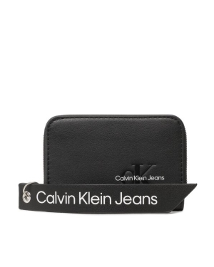 Calvin Klein Jeans Mały Portfel Damski Sculpted Med Zip Around Tag K60K610578 Czarny