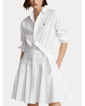Polo Ralph Lauren Sukienka codzienna 211903189002 Biały Regular Fit