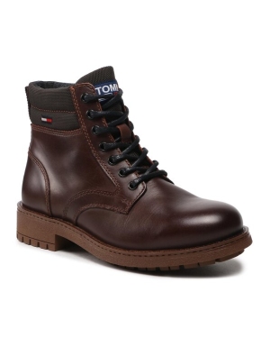 Tommy Jeans Trapery Classic Short Lace Up Boot EM0EM01057 Brązowy