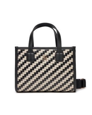 Tommy Hilfiger Torebka Th City Small Tote Woven AW0AW16086 Czarny