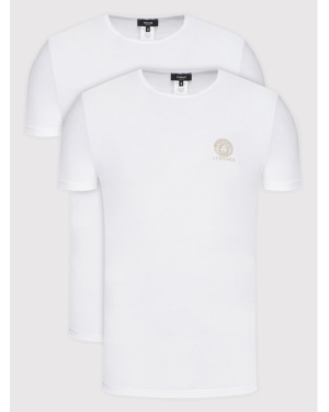 Versace Komplet 2 t-shirtów AU10193 Biały Slim Fit