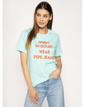 Pepe Jeans T-Shirt Freja PL504463 Niebieski Regular Fit