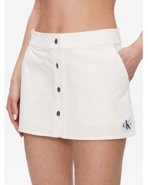 Calvin Klein Jeans Spódnica mini J20J220797 Biały Regular Fit