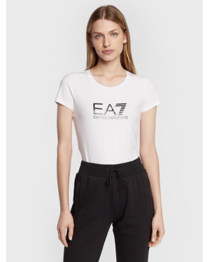 EA7 Emporio Armani T-Shirt 8NTT66 TJFKZ 0102 Biały Slim Fit