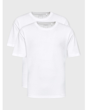 Seidensticker Komplet 2 t-shirtów 12.100004 Biały Regular Fit