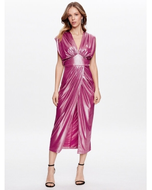 Rinascimento Sukienka koktajlowa CFC0113001003 Różowy Slim Fit