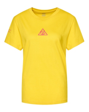 Vans T-Shirt Tri Boyfriend VN0A4SCY Żółty Regular Fit