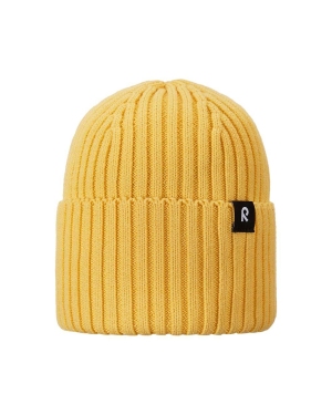 Reima czapka bawełniana dziecięca Hattara kolor żółty bawełniana