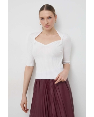Twinset sweter damski kolor biały lekki