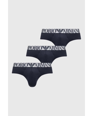 Emporio Armani Underwear slipy 3-pack męskie kolor granatowy