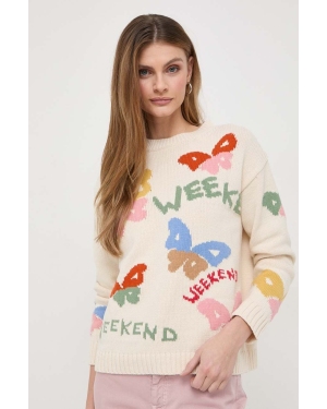Weekend Max Mara sweter damski kolor beżowy