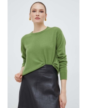 Max Mara Leisure sweter wełniany damski kolor zielony lekki