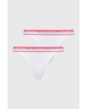 Emporio Armani Underwear stringi 2-pack kolor biały