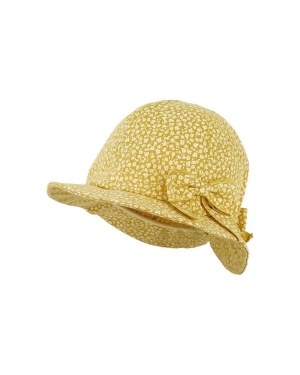 Jamiks kapelusz dziecięcy GRETHE kolor żółty bawełniany