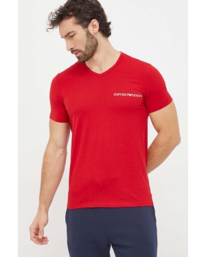 Emporio Armani Underwear t-shirt lounge 2-pack kolor czerwony z nadrukiem