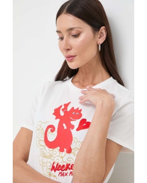 Weekend Max Mara t-shirt bawełniany damski kolor biały 2415971061600