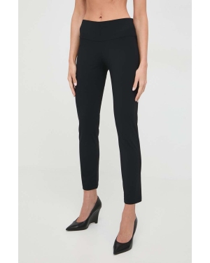 Liviana Conti spodnie damskie kolor czarny dopasowane medium waist
