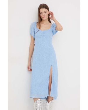 Hollister Co. sukienka kolor niebieski mini rozkloszowana