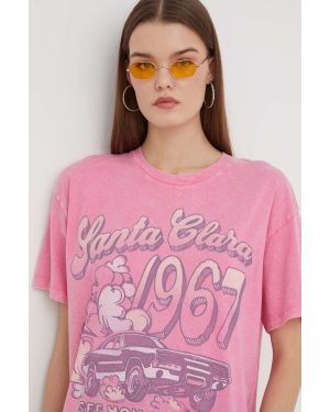 Hollister Co. t-shirt bawełniany damski kolor fioletowy