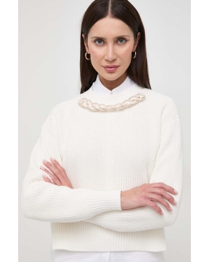 Twinset sweter bawełniany kolor beżowy