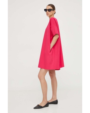 Liviana Conti sukienka kolor różowy mini oversize F4SI20
