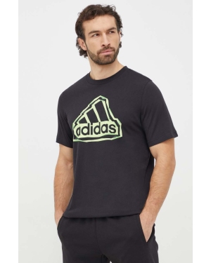 adidas t-shirt bawełniany męski kolor czarny z nadrukiem IM8300