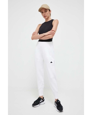adidas spodnie dresowe Z.N.E kolor biały gładkie
