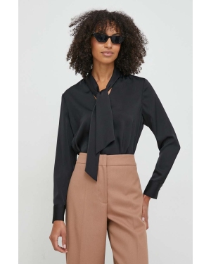 Calvin Klein bluzka damska kolor czarny gładka