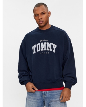 Tommy Jeans Bluza Varsity DM0DM18386 Granatowy Boxy Fit