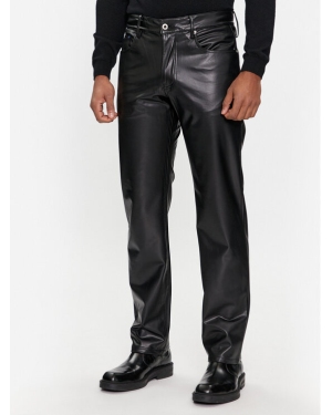 Karl Lagerfeld Jeans Spodnie skórzane 240D1003 Czarny Regular Fit