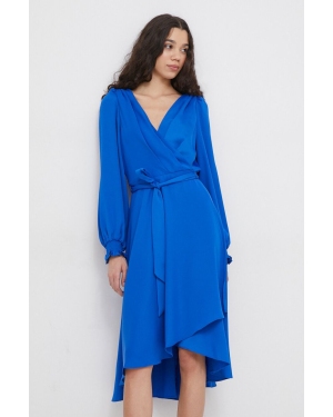 Dkny sukienka kolor niebieski mini rozkloszowana DD3JJ479