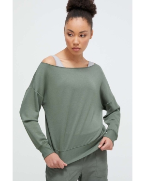 Dkny bluza damska kolor zielony gładka