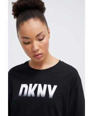 Dkny t-shirt bawełniany damski kolor czarny DP3T9626