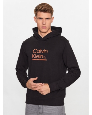 Calvin Klein Bluza Contrast Line Logo K10K111569 Czarny Regular Fit