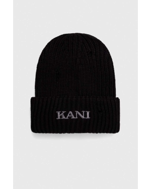 Karl Kani czapka kolor czarny z grubej dzianiny