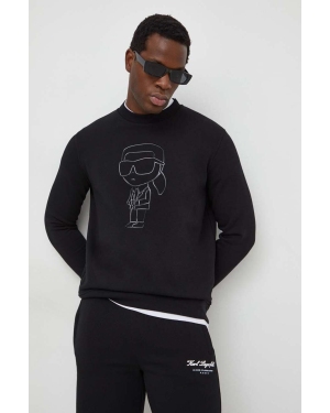 Karl Lagerfeld bluza kolor czarny z aplikacją
