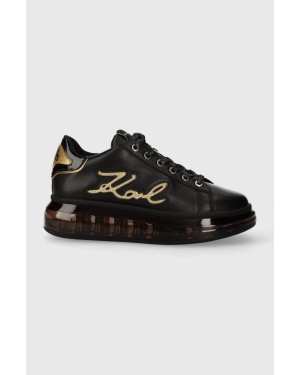 Karl Lagerfeld sneakersy skórzane KAPRI KUSHION kolor czarny KL62611F