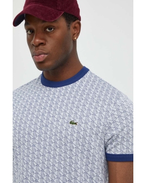 Lacoste t-shirt bawełniany męski kolor granatowy wzorzysty