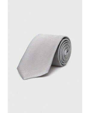 Moschino krawat jedwabny kolor szary M5347 55060