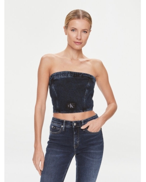 Calvin Klein Jeans Top J20J222870 Granatowy Slim Fit