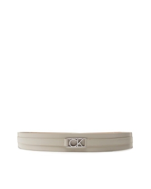 Calvin Klein Pasek na talię Re-Lock 4Cm Belt K60K610500 Beżowy