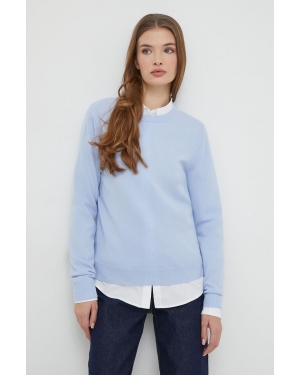 United Colors of Benetton sweter wełniany damski kolor niebieski lekki